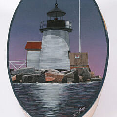 88-5230 Harriet Mottes Nantucket Painted Shaker Box A IMG_8421