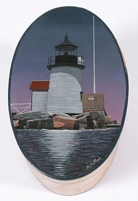 88-5230 Harriet Mottes Nantucket Painted Shaker Box A IMG_8421