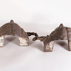 Pair of American Cast Iron Goddess Head Architectural Ornaments, 19th Century