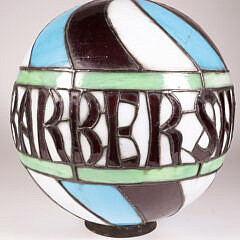 Koken Barber Shop Leaded Glass Globe Circa 1920s