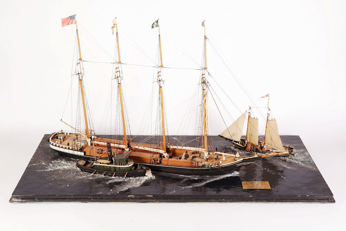 Ship Model Golden State Pacific Coast Lumber Schooner of 1886 Made