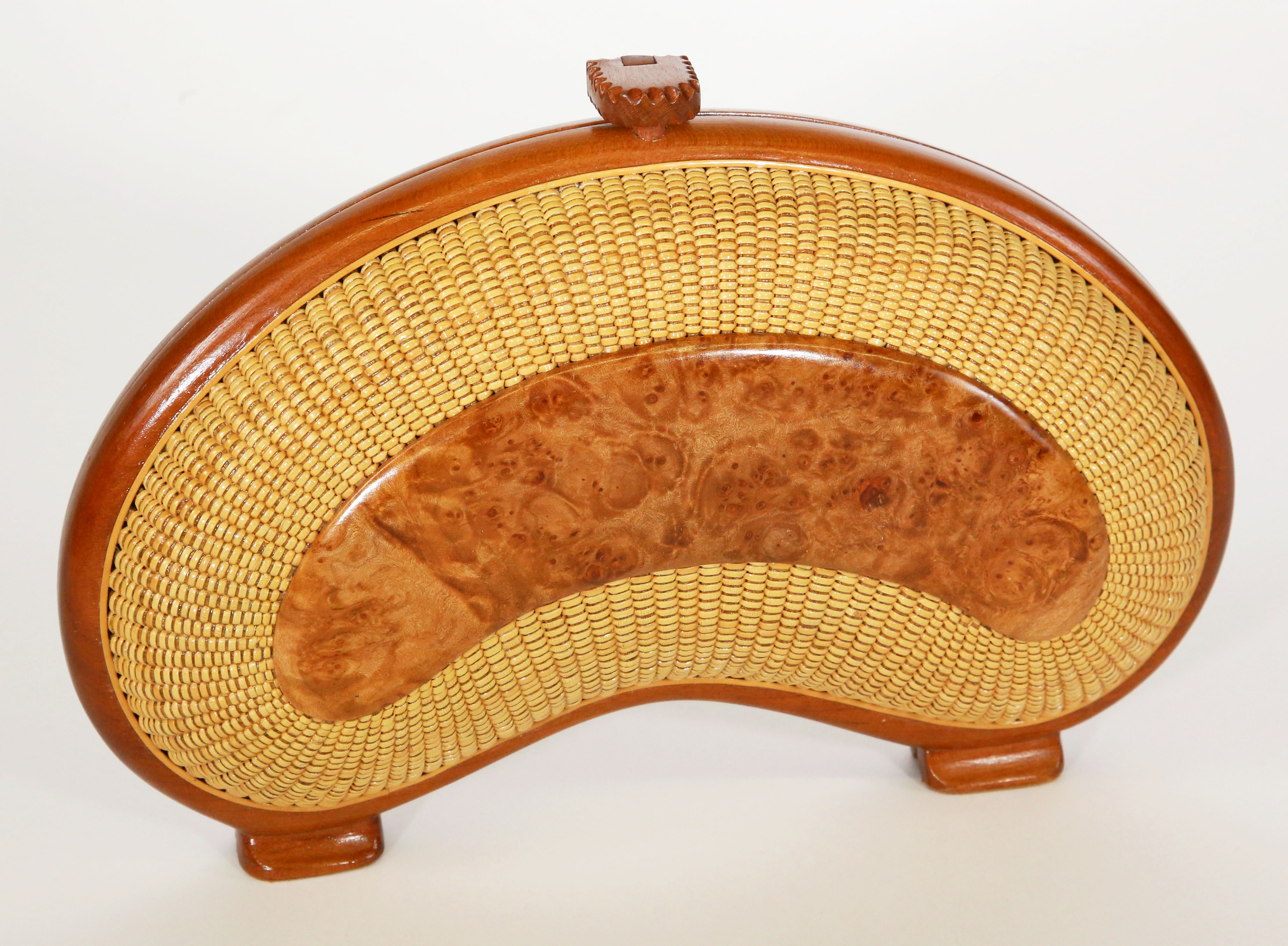 Michael Kane Kidney Form Nantucket Basket Clutch Purse Michael Kane