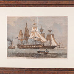 Lithograph "The United States Fleet Off Fort Pickens, Florida"