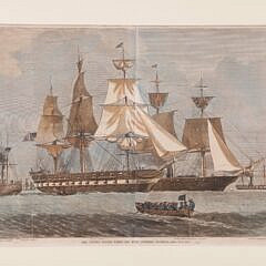 Lithograph “The United States Fleet Off Fort Pickens, Florida”