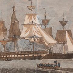 Lithograph “The United States Fleet Off Fort Pickens, Florida”