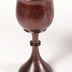 Set of Six Treen Goblets and Underplates