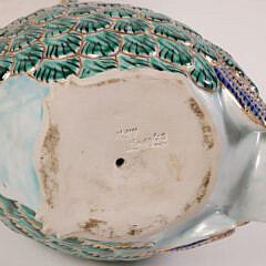 Pair of Japanese Polychromed Glazed and Gilt Porcelain Models of Partridges