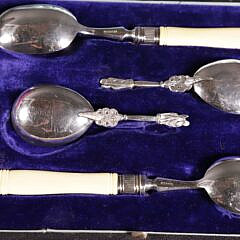 Two Boxed Sets of Silver Plated Flatware