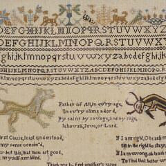 School Girl Sampler “The Gift of CT to Her Nurse Phoebe Jones”, 19th Century