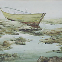 Pete Clark Watercolor on Paper of a “Dory”