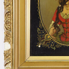 English Cameo on Papier Mache “Portrait of a Young Lass”, circa 1870