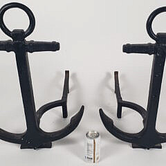 3512-955 Large Anchor Andirons A