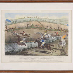Pair of Hunting Prints “Cheltenham Annual Gande Steeple Chase” London 1841