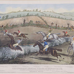 Pair of Hunting Prints “Cheltenham Annual Gande Steeple Chase” London 1841