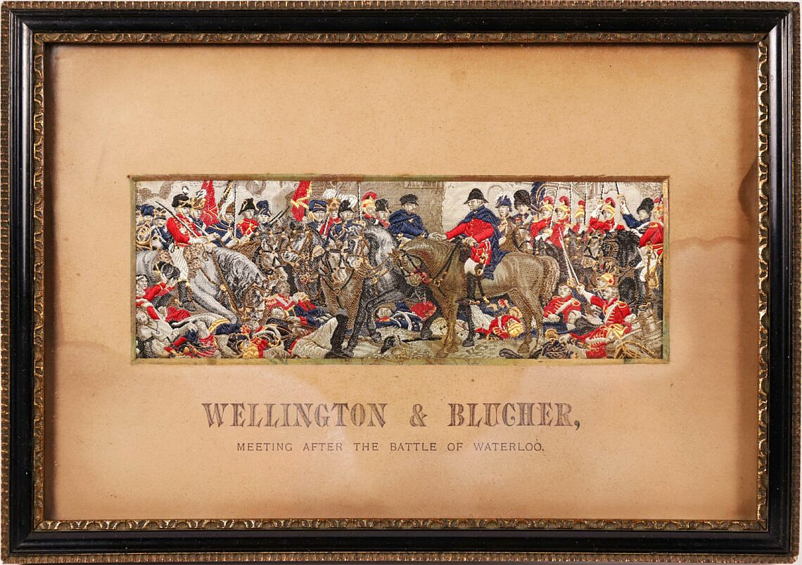 Lot De 4 Stevengraphs Originaux Thomas Stevens - Photos En Soie Tissée - 1879 - Chevaux - Encadrés