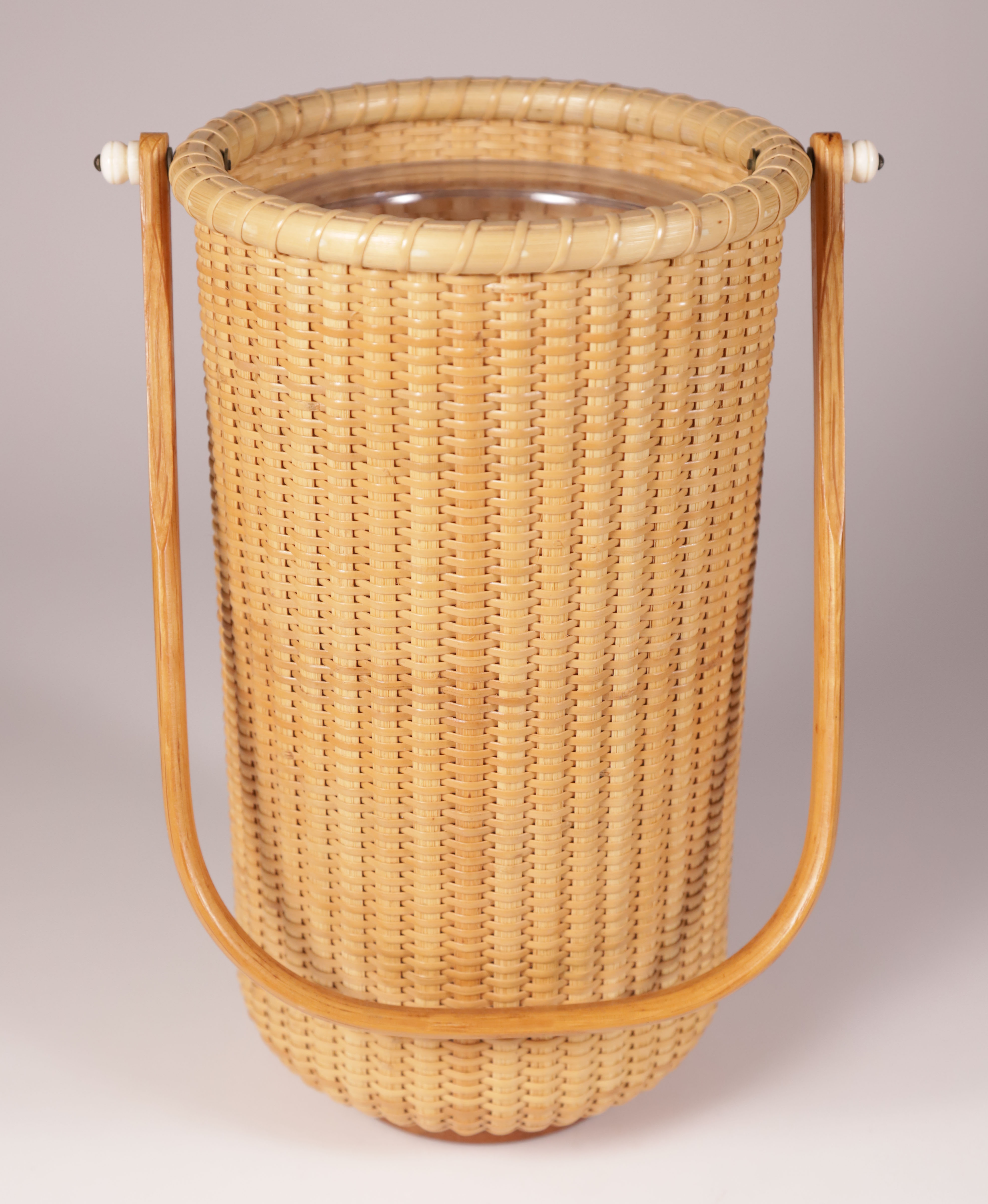 Gene Toombs Nantucket Woven Swing Handle Flower Vase Gene Toombs