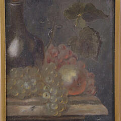 Oil on Panel Table Top Fruit Still Life, 19th century