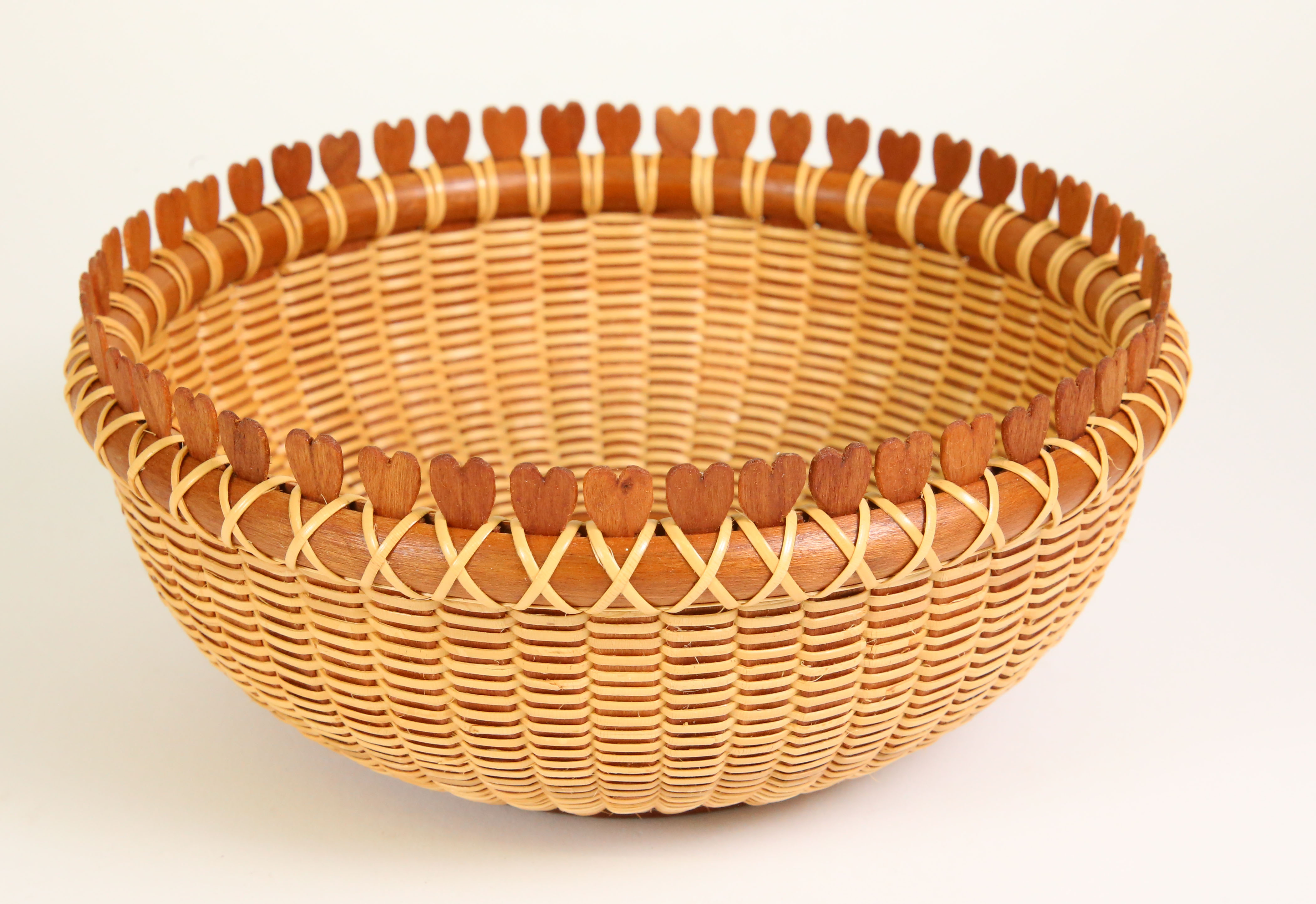 Lucille LaRochelle Round Nantucket Basket circa 2018 Lucille