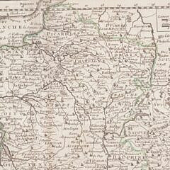 George Louis La Rouge Copper Plate Engraving “Map of France”