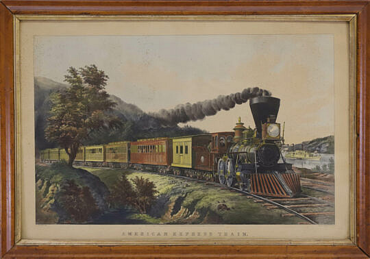 38-2046 Currier & Ives Lithograph American Express Train A_IMG_0075