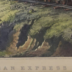 Currier & Ives Colored Lithograph “American Express Train”