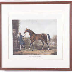 Group of Three Antique English Equestrian Horses with Their Handlers Prints