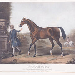 Group of Three Antique English Equestrian Horses with Their Handlers Prints