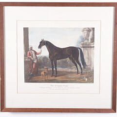 Group of Three Antique English Equestrian Horses with Their Handlers Prints