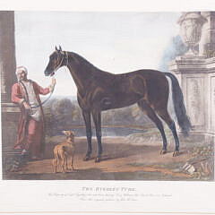 Group of Three Antique English Equestrian Horses with Their Handlers Prints