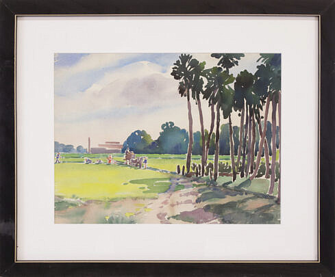 6-4050 Edgar Jenney Watercolor Sugar Plantation A_IMG_0757