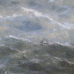 Oil on Canvas “Off the Coast of Cornwall”, 19th Century