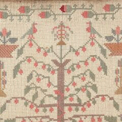 1885 Needlework Tree of Life Sampler Dated April 23, 1885