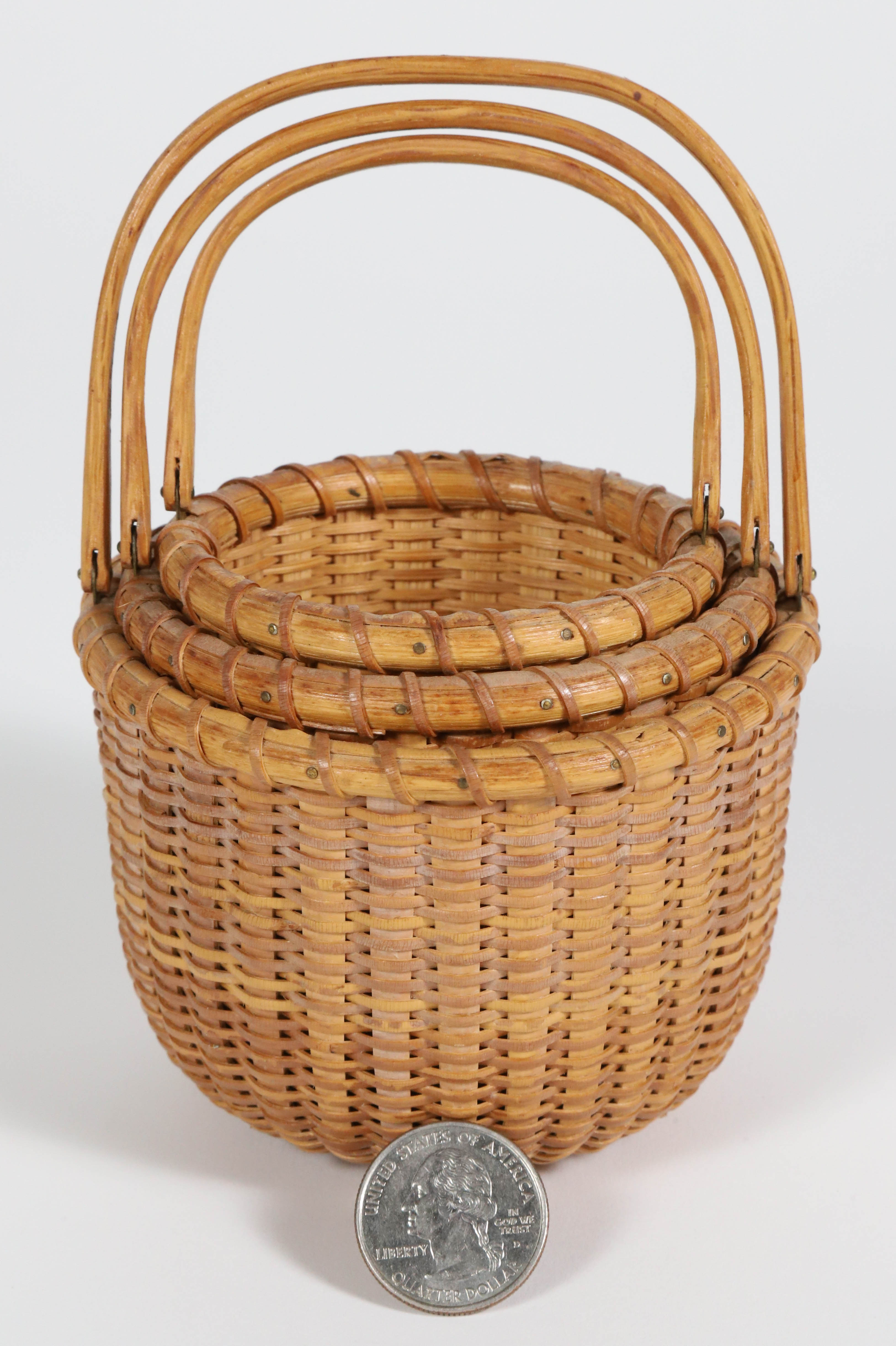 Nest of Three Susan Chase Ottison Nantucket Baskets circa 1981 Nest