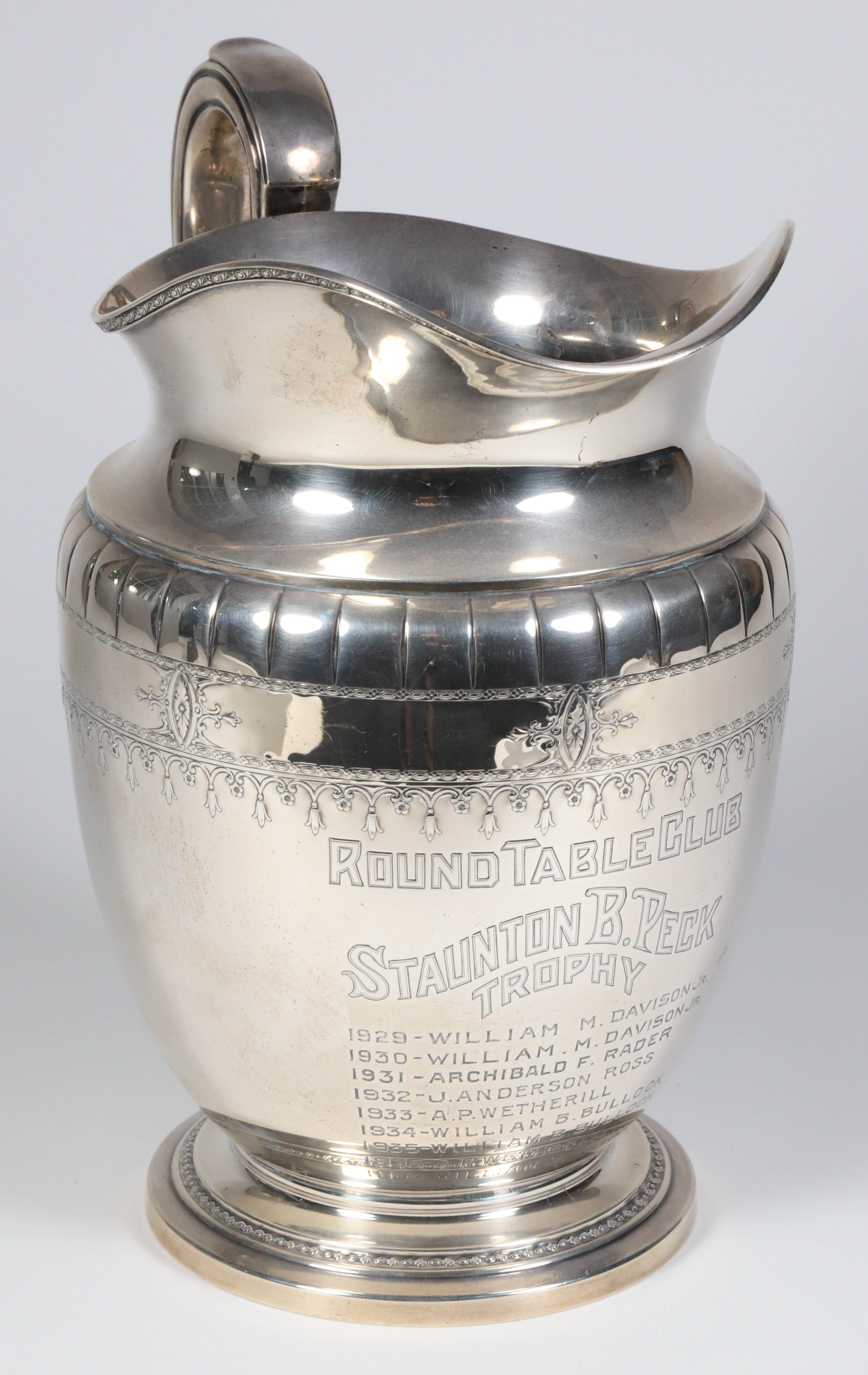 Vintage Sterling Silver Water Pitcher Trophy - Vintage Sterling