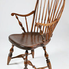 American Brace-Back Windsor Armchair, 18th Century