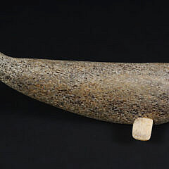 Antique Inuit Carved Whalebone Sperm Whale