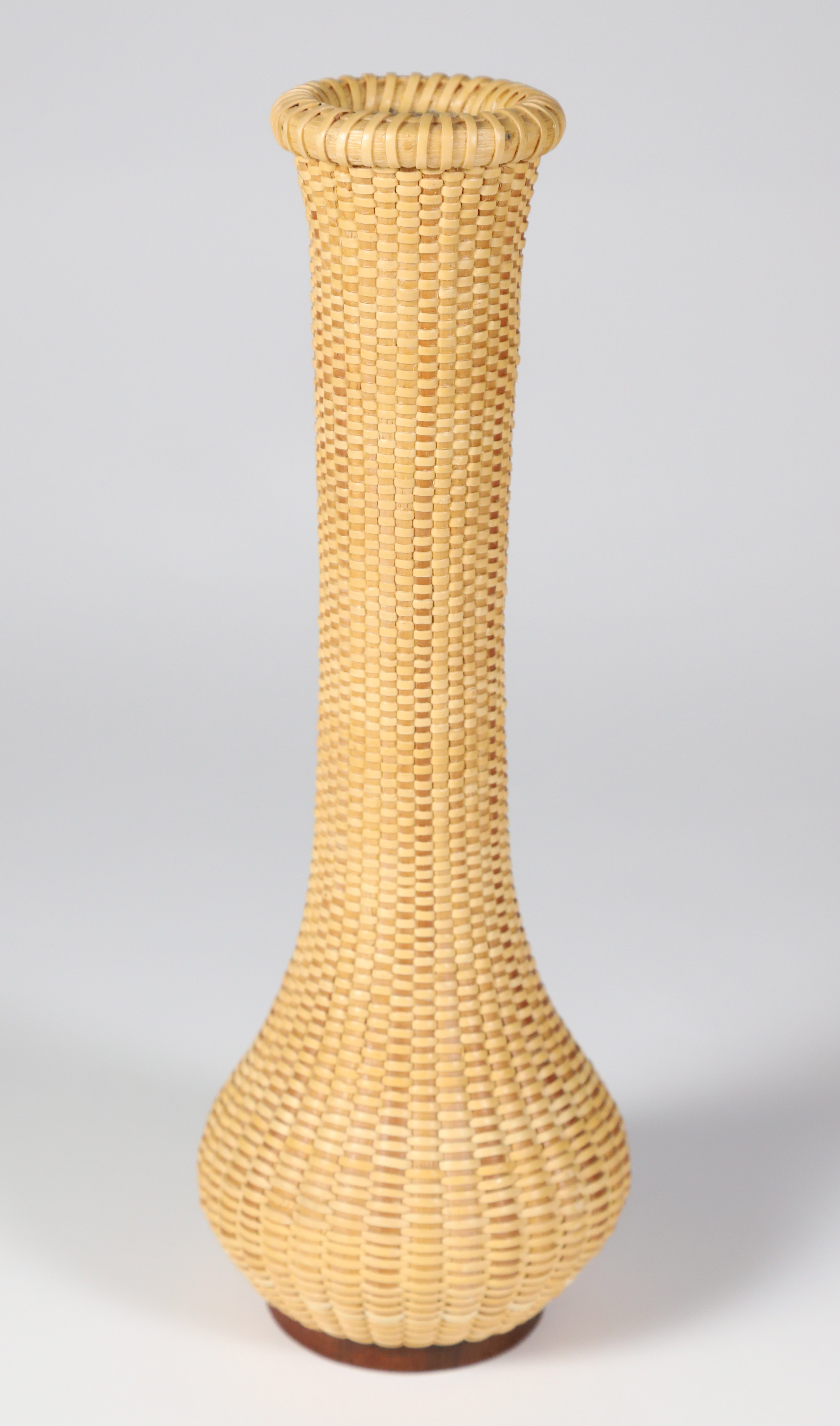 Michael Kane Nantucket Basket Weave Bud Vase Circa 1991 Michael Kane