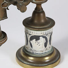 Argand Lamp with Basalt Base, circa 1820-40