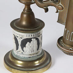 Argand Lamp with Basalt Base, circa 1820-40