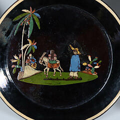 Set of Six Vintage Mexican Tlaquepaque Plates