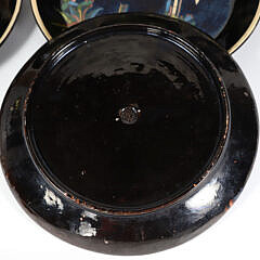 Set of Six Vintage Mexican Tlaquepaque Plates