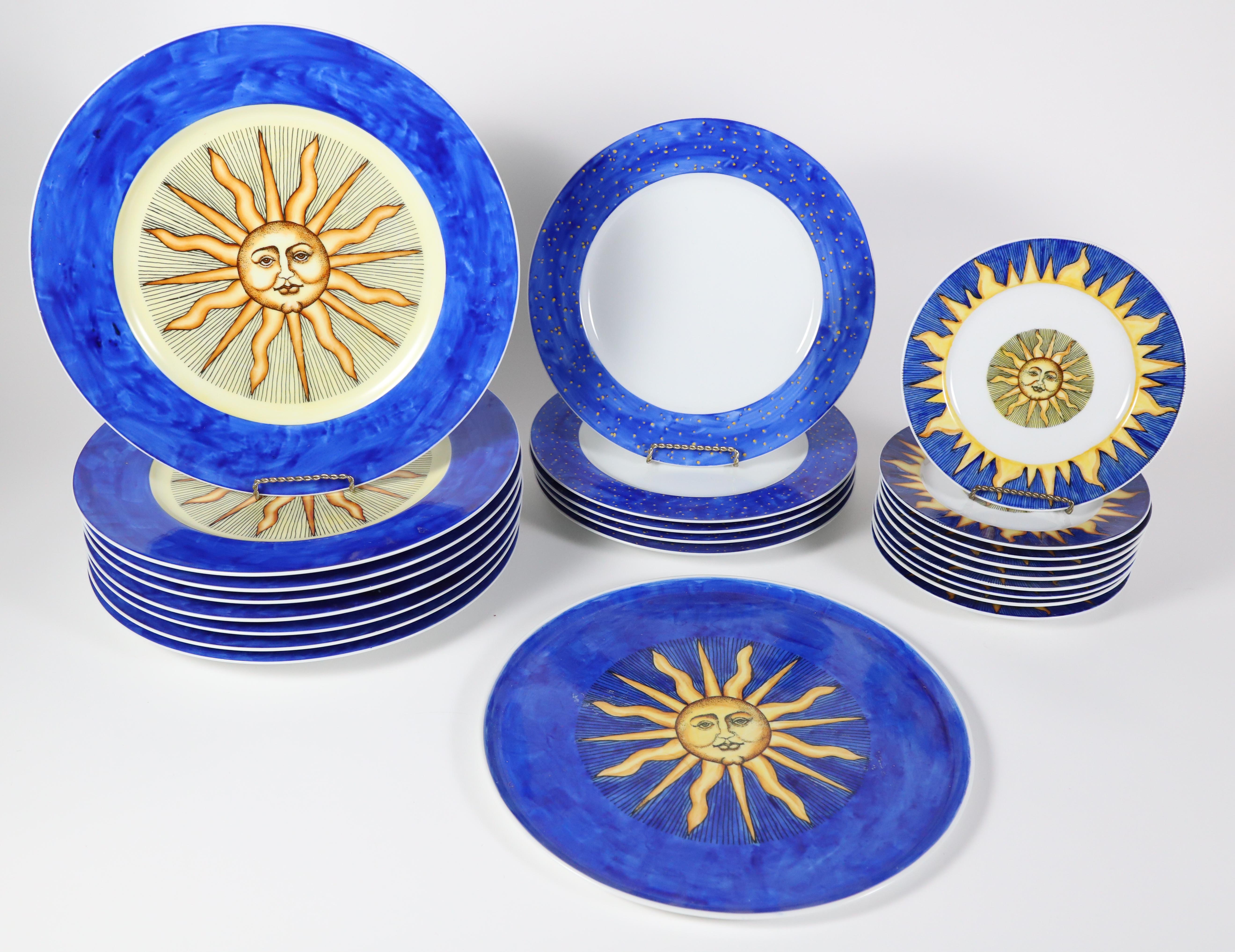 Hand Painted U.S.A. Sun and Star Dinner Service
