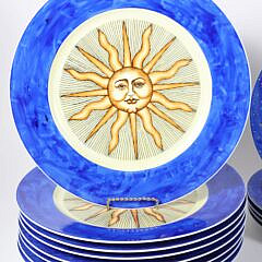 Hand Painted U.S.A. Sun and Star Dinner Service