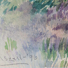 Anne M. Ramsdell Watercolor on Paper “Spring Path”, circa 1896
