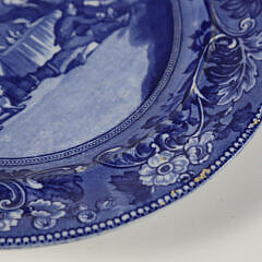 Two Dr. Lyntax Blue Staffordshire Plates