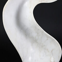 Tim Rider White Marble Abstract Sculpture Of Pregnant Woman
