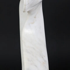 Tim Rider White Marble Abstract Sculpture Of Pregnant Woman