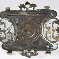 Vintage Brass Repousse Inkstand 