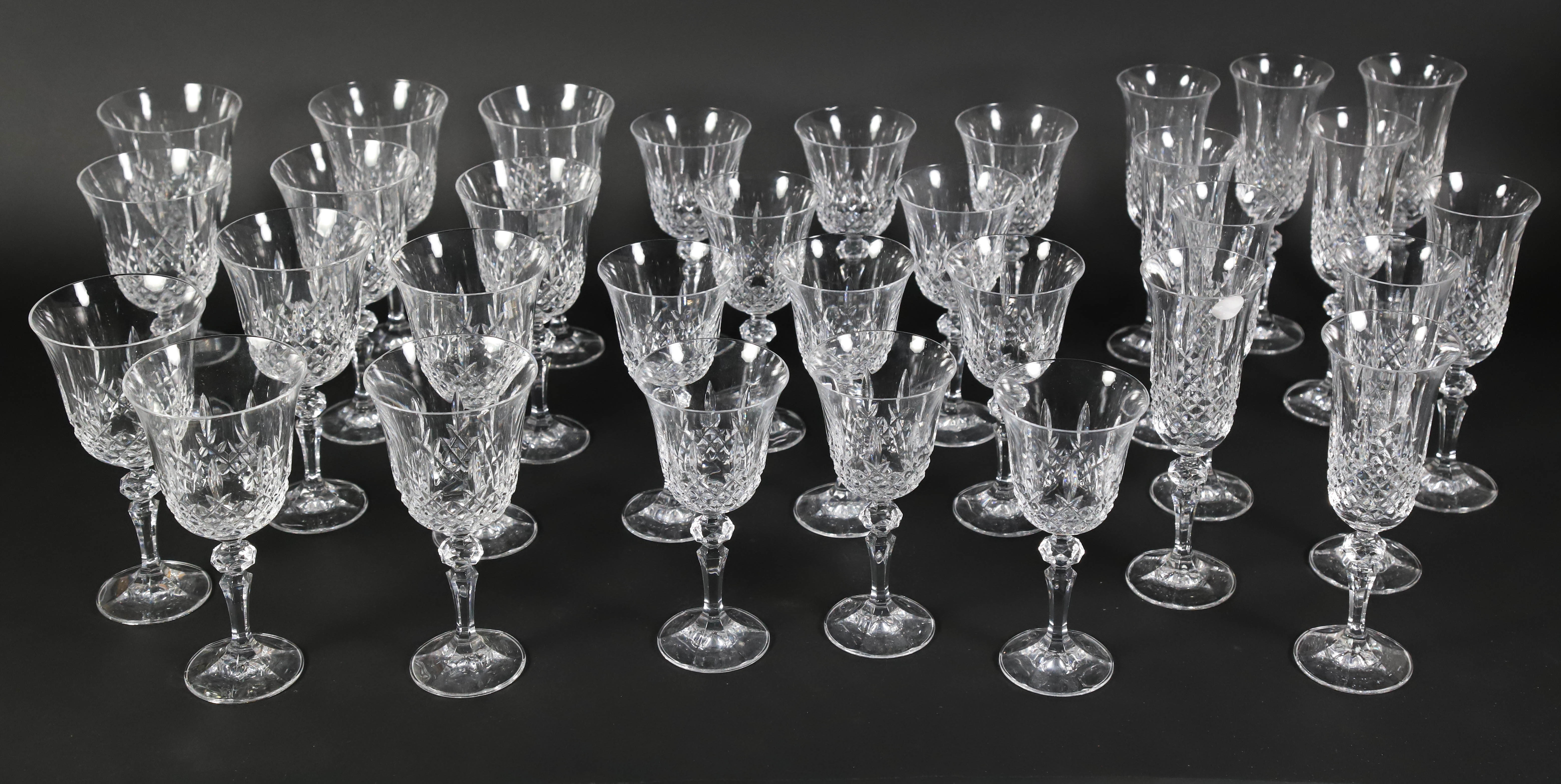 Collection Of Etched Glass Stemware