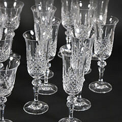 Collection Of Etched Glass Stemware